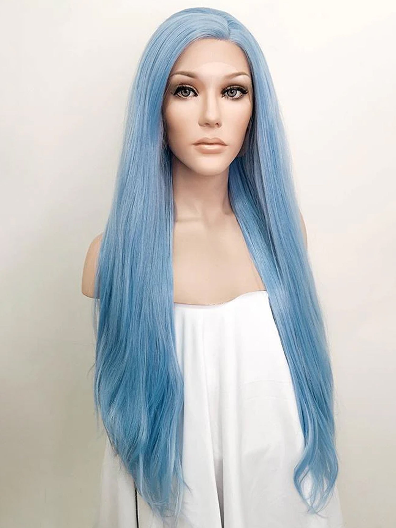 30" Light Blue Lace Front Synthetic Wig 10187