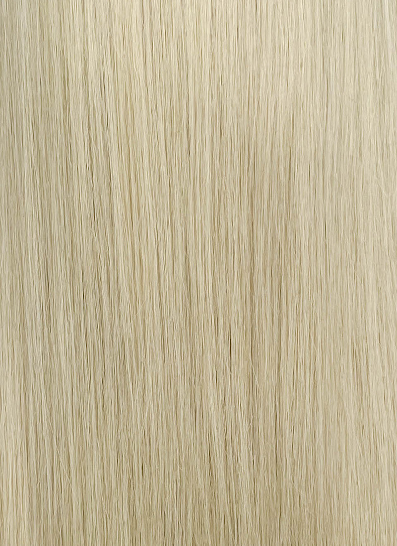 24" Long Straight Ash Blonde Lace Top Remy Human Hair HHC103