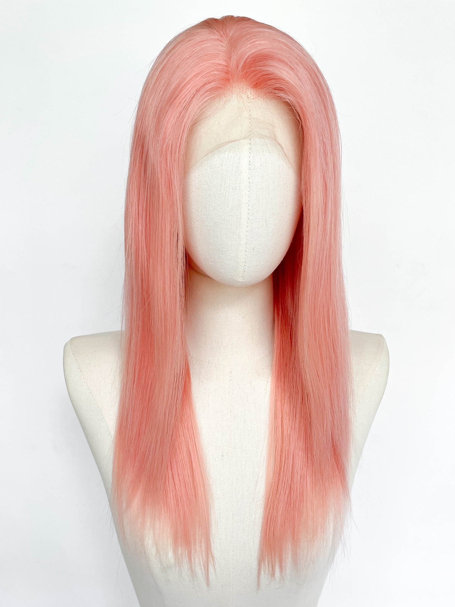 20" Long Straight Pink Lace Top Remy Human Hair HHC180