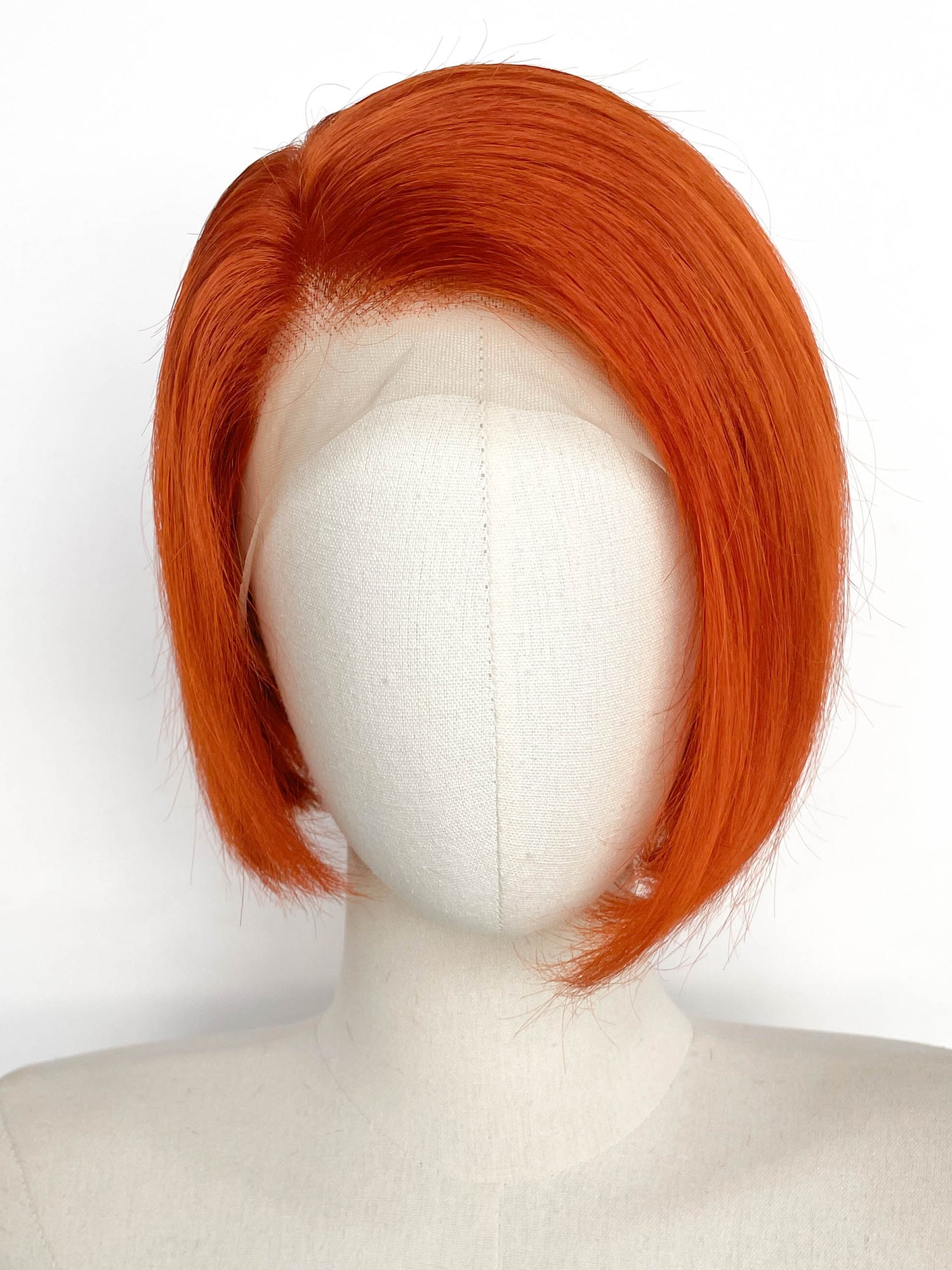 10" Short Straight Orange Lace Top Remy Human Hair HHC198A