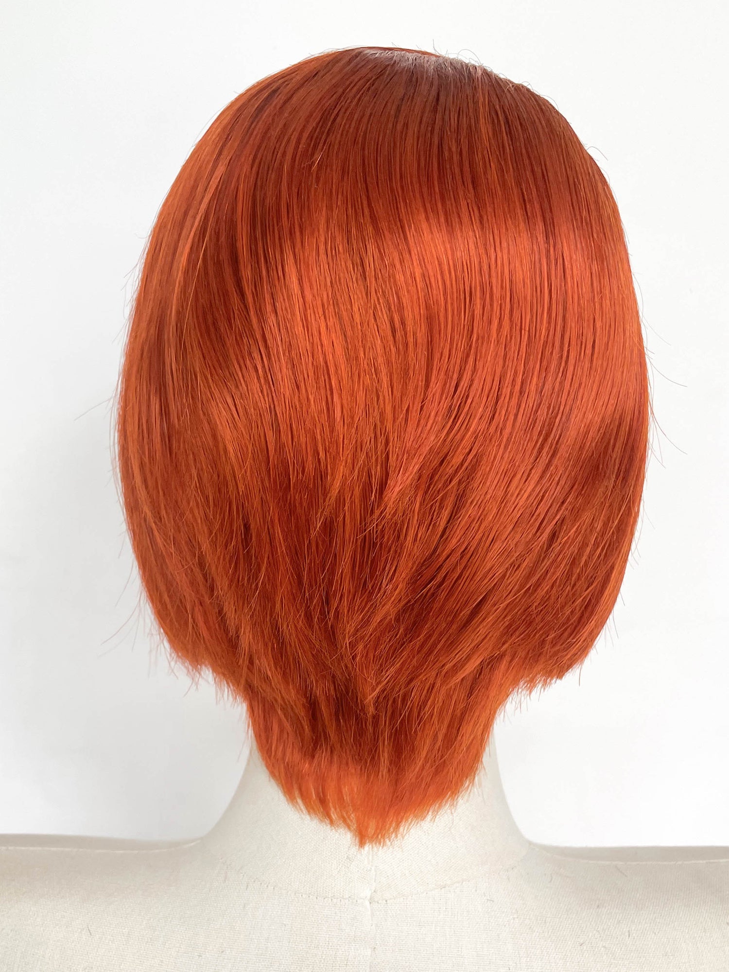 10" Short Straight Orange Lace Top Remy Human Hair HHC198A