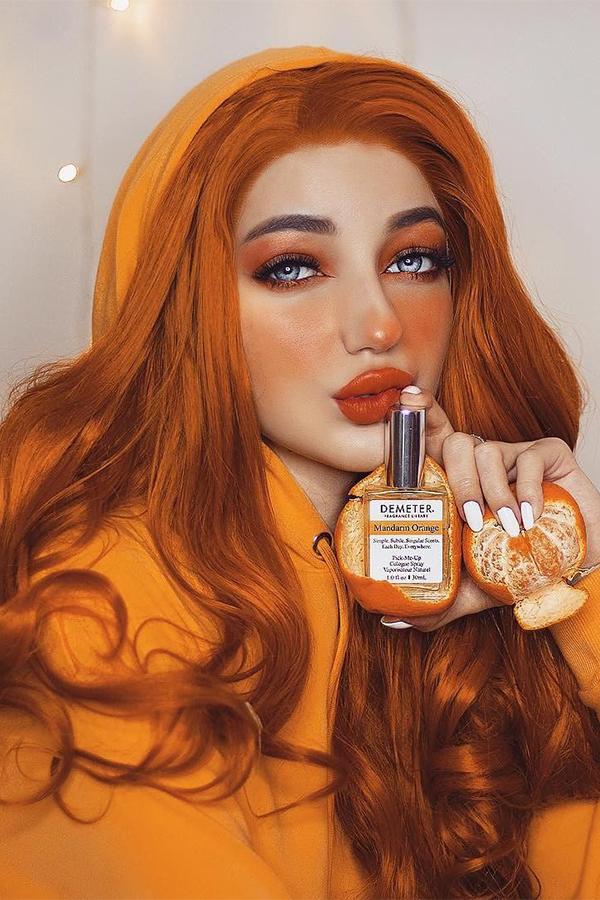 22" Dark Orange Lace Front Synthetic Wig 10003 - StarLite Hair