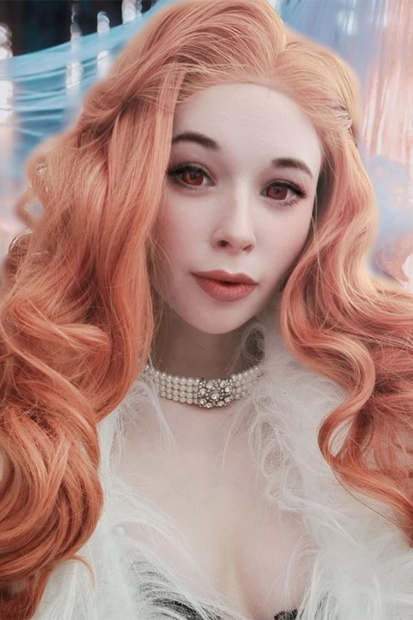 22" Dark Orange Lace Front Synthetic Wig 10003 - StarLite Hair