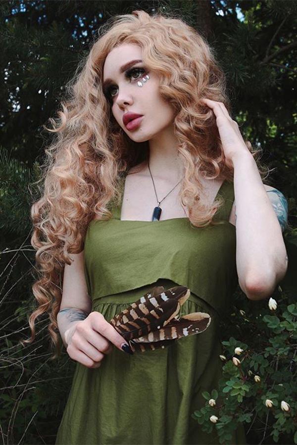 26" Golden Blonde Lace Front Synthetic Wig 20117