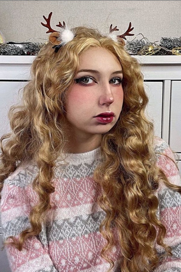 26" Golden Blonde Lace Front Synthetic Wig 20117