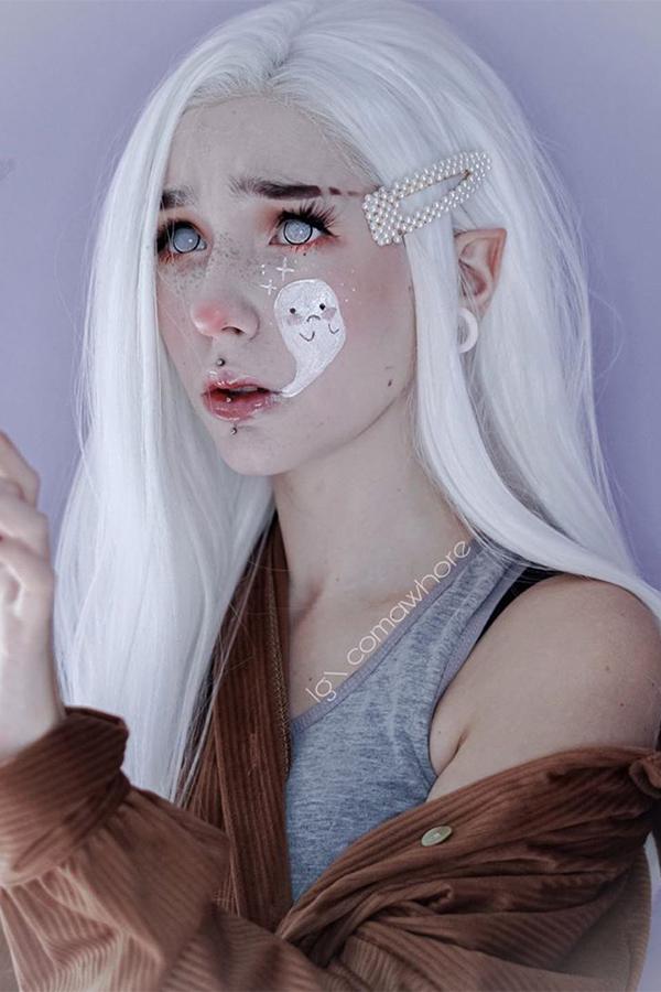 24" White Lace Front Synthetic Hair Wig 20225 - StarLite Hair