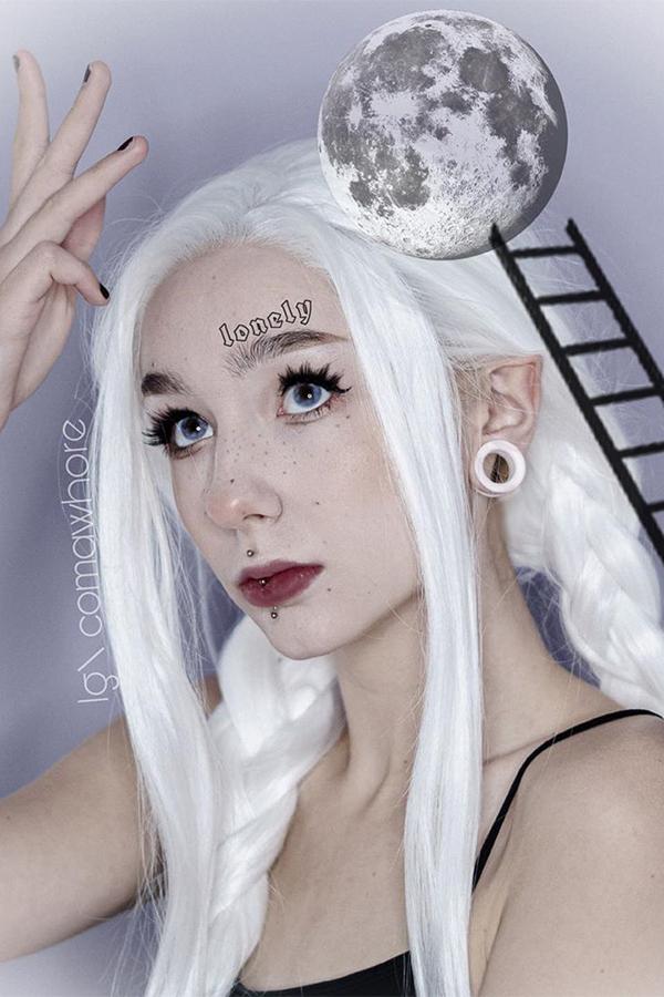 24" White Lace Front Synthetic Hair Wig 20225 - StarLite Hair