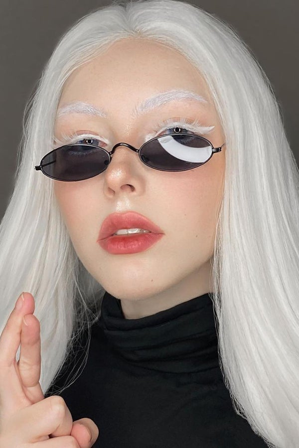24" White Lace Front Synthetic Hair Wig 20225