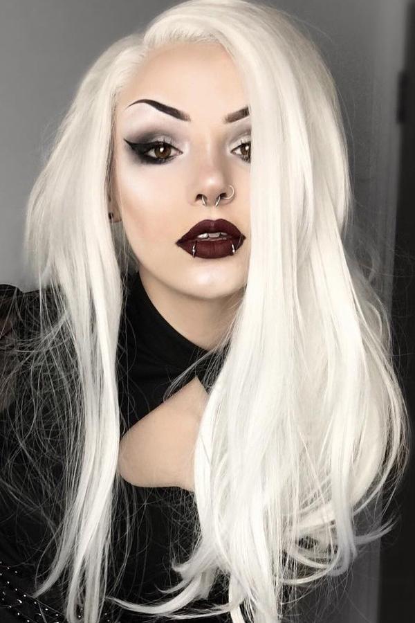 24" White Lace Front Synthetic Hair Wig 20225 - StarLite Hair
