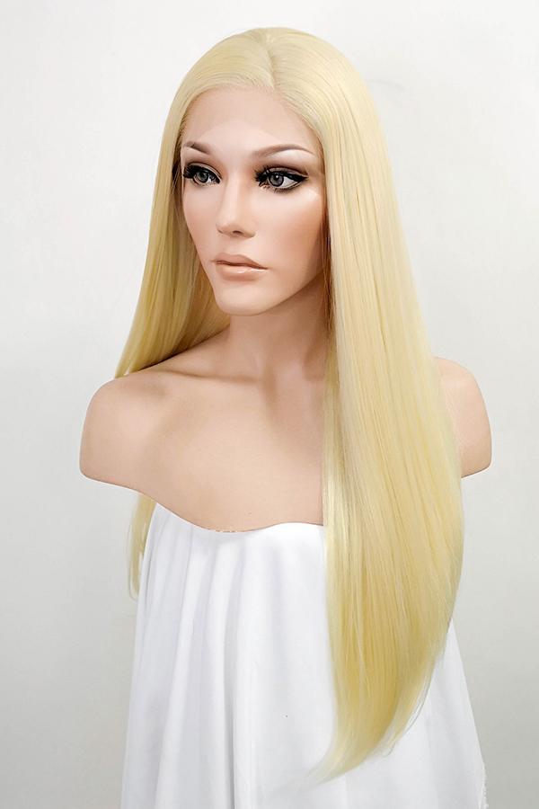 24" Golden Blonde Lace Front Synthetic Wig 20009
