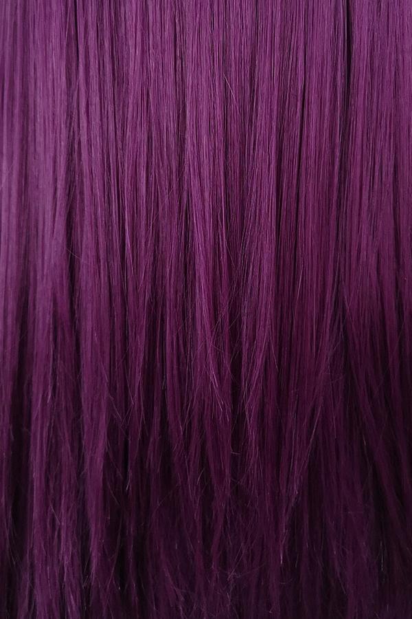 24" Dark Purple Lace Front Synthetic Wig 20021