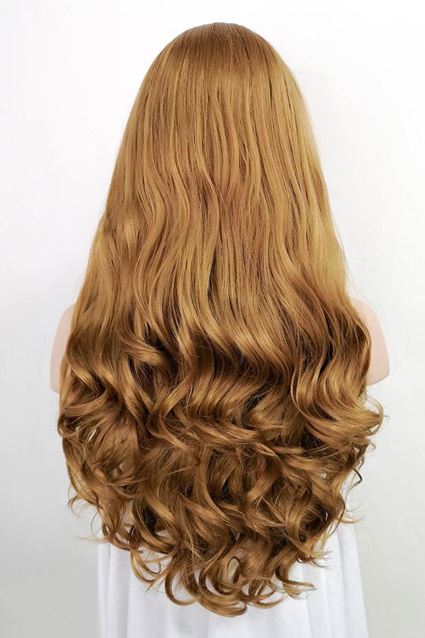 24" Golden Brown Lace Front Synthetic Wig 20061