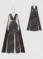 Game of Thrones Daenerys Targaryen Black Greek Gown Cosplay Costume CO104