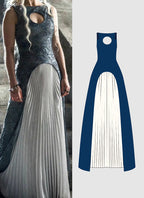 Game of Thrones Daenerys Targaryen Pleated Hollow Out Gown Cosplay Costume CO103