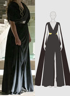 Game of Thrones Daenerys Targaryen Black Greek Gown Cosplay Costume CO104
