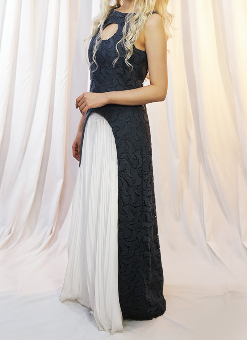Game of Thrones Daenerys Targaryen Pleated Hollow Out Gown Cosplay Costume CO103