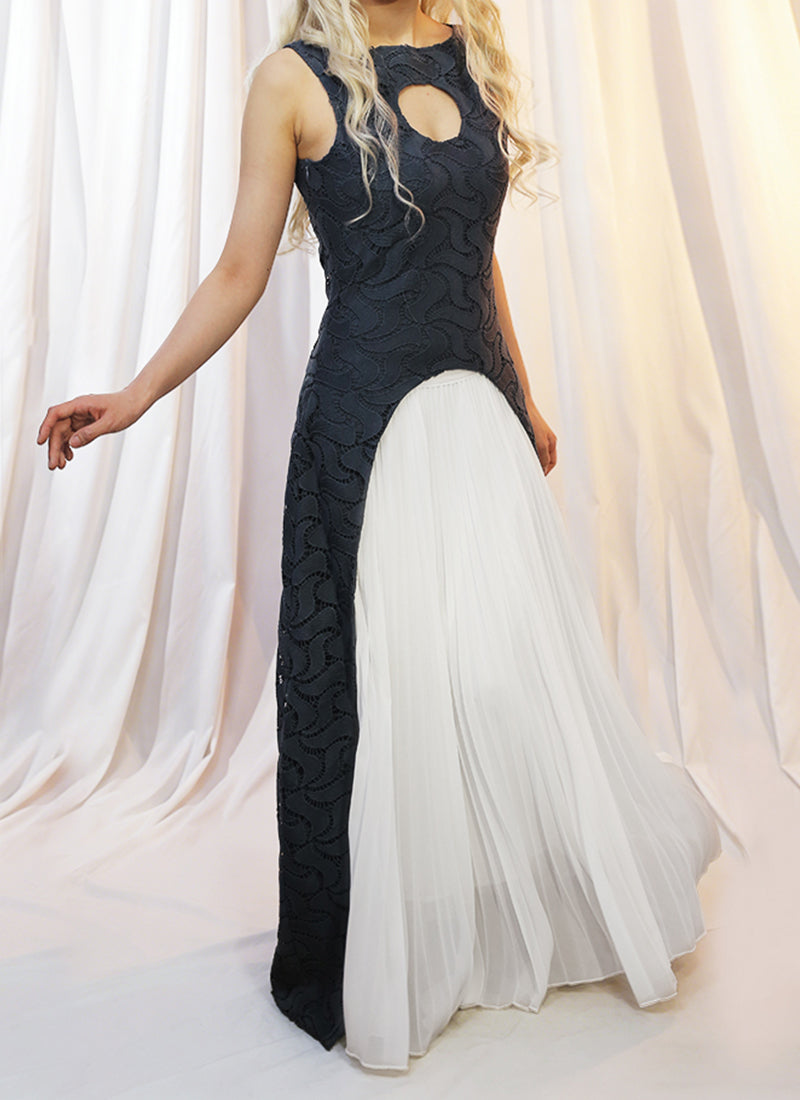 Game of Thrones Daenerys Targaryen Pleated Hollow Out Gown Cosplay Costume CO103