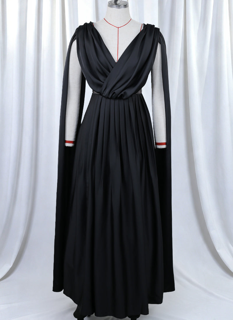 Game of Thrones Daenerys Targaryen Black Greek Gown Cosplay Costume CO104