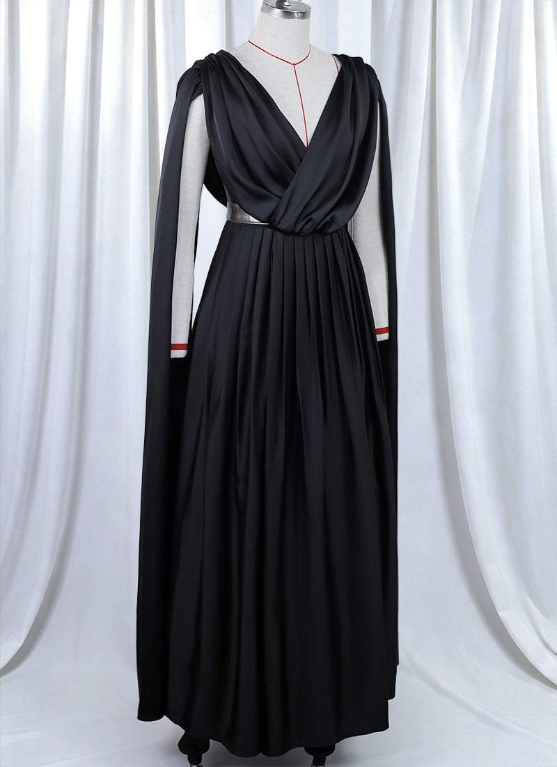 Game of Thrones Daenerys Targaryen Black Greek Gown Cosplay Costume CO104
