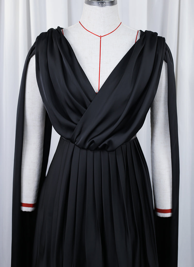 Game of Thrones Daenerys Targaryen Black Greek Gown Cosplay Costume CO104