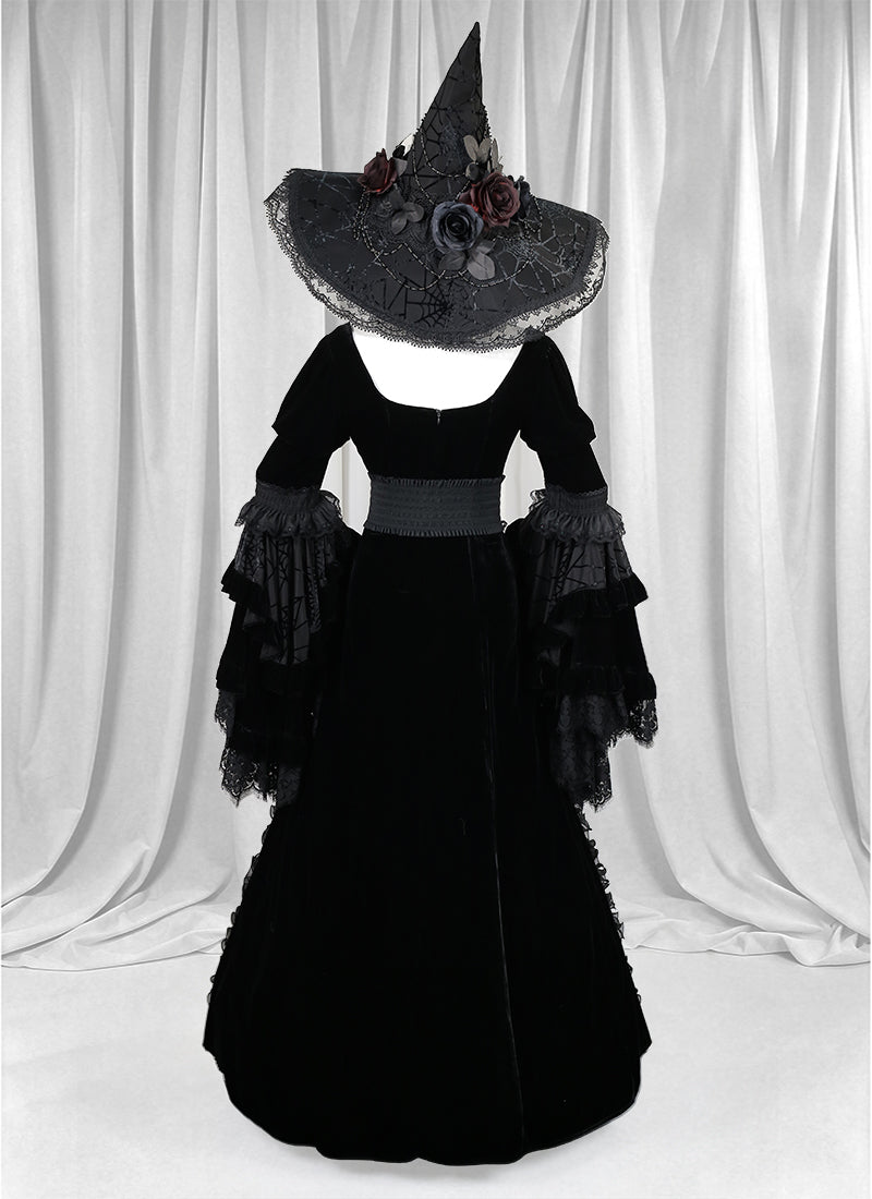 Medieval Gothic LARP Witch Cosplay Gown Costume CO116