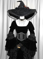 Medieval Gothic LARP Witch Cosplay Gown Costume CO116