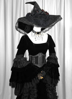 Medieval Gothic LARP Witch Cosplay Gown Costume CO116