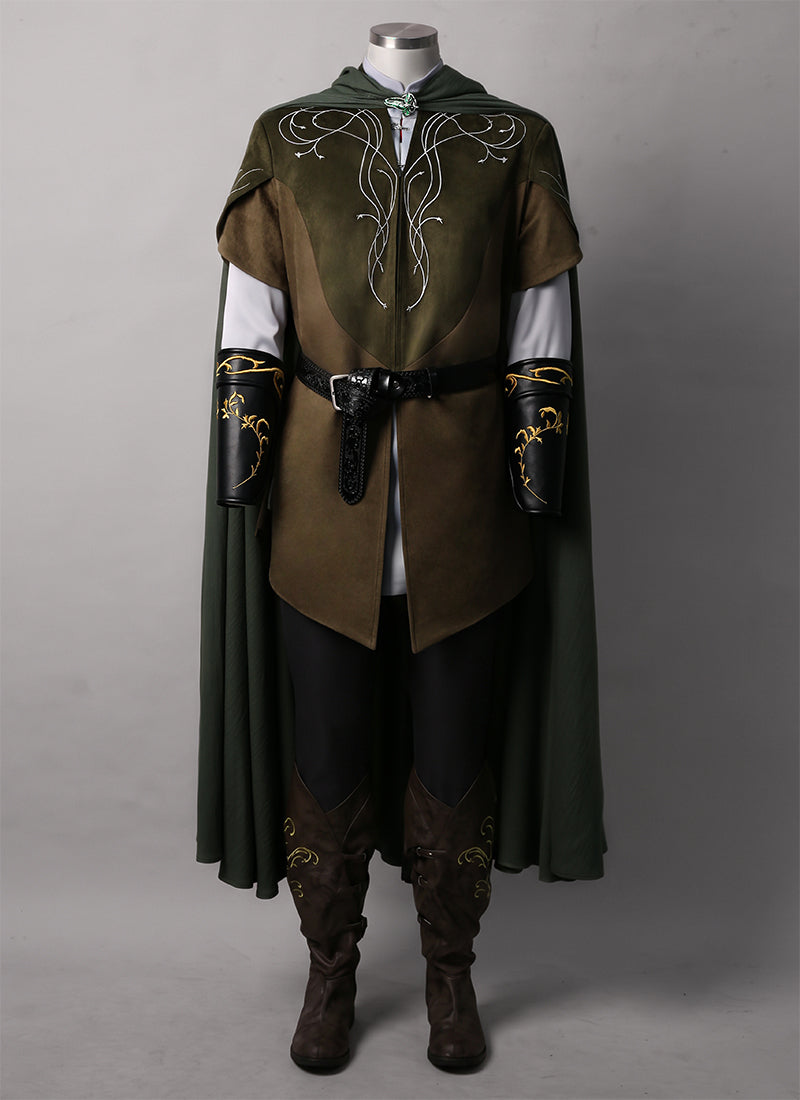 Olive Green & Brown Costume Outfit for Cosplay as Legolas from The Lord of the Rings: The Fellowship of the Ring CO122