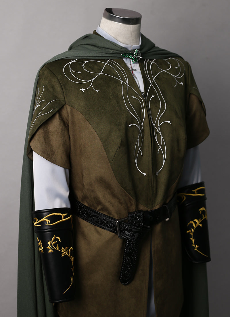 Olive Green & Brown Costume Outfit for Cosplay as Legolas from The Lord of the Rings: The Fellowship of the Ring CO122