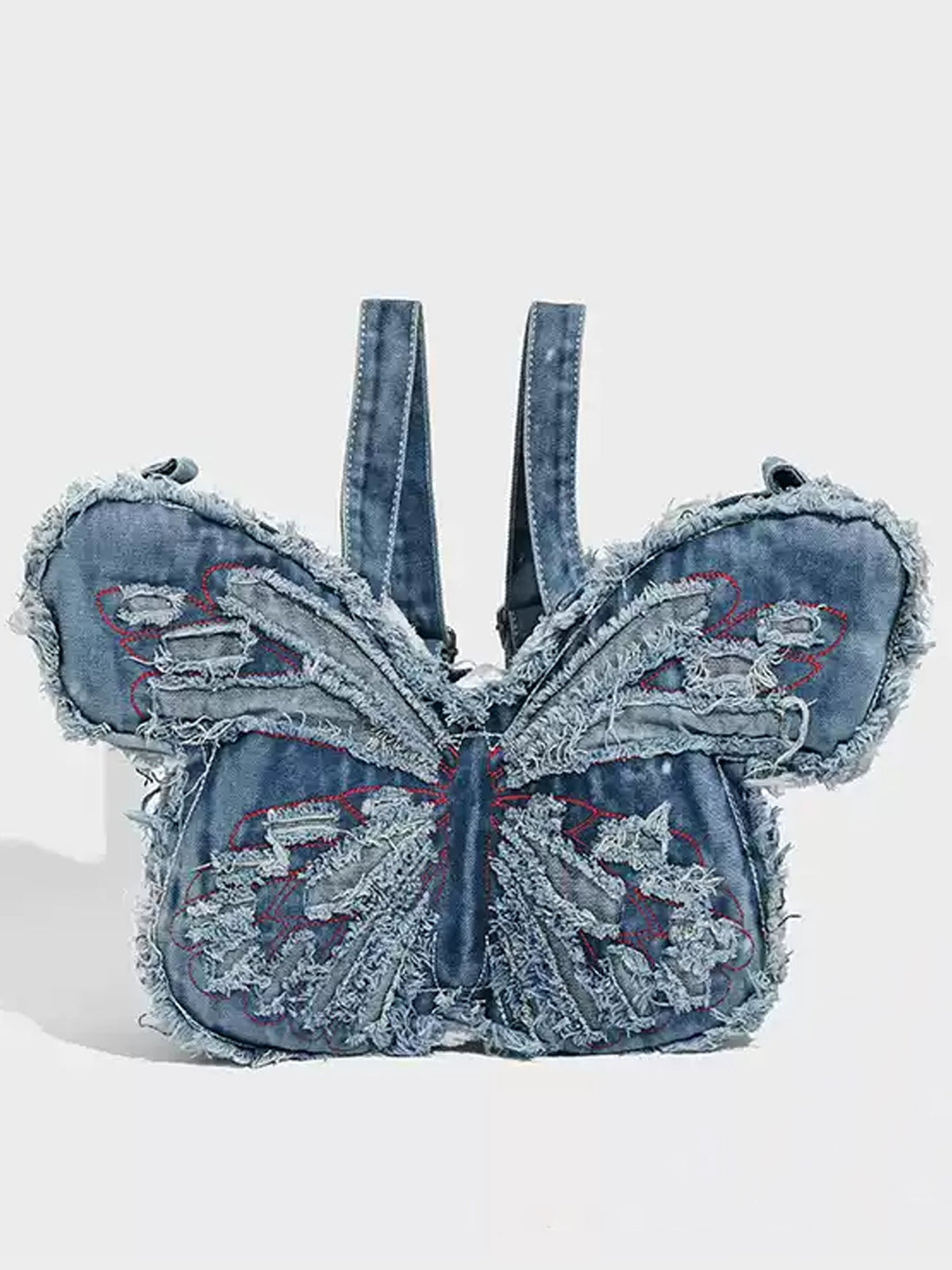 Butterfly Shaped Denim Distressed Vintage Backpack BP001