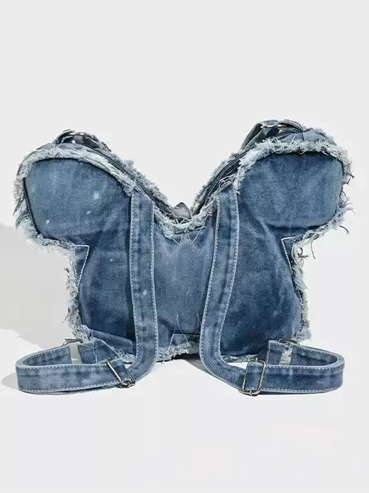 Butterfly Shaped Denim Distressed Vintage Backpack BP001