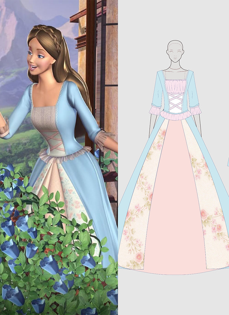 Barbie as the Princess and the Pauper Princess Erika Cosplay Costume OPC018