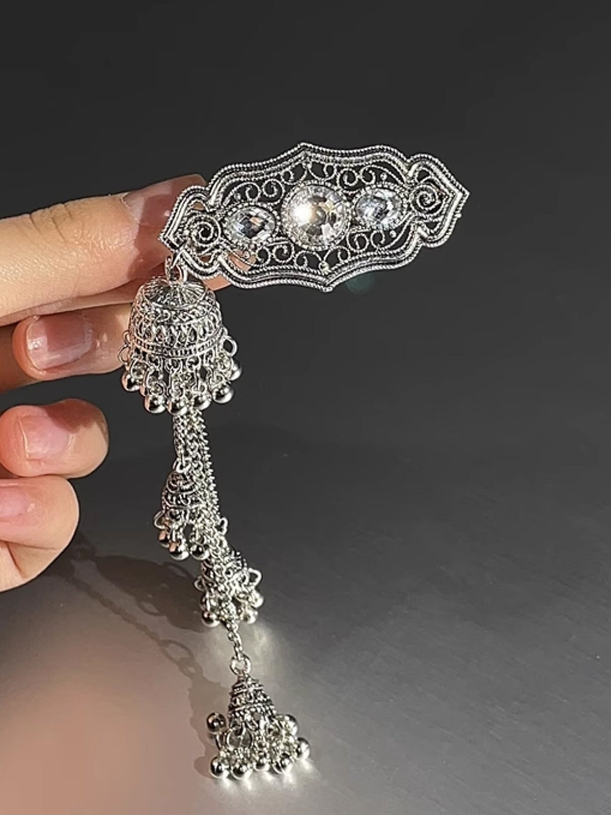 Bohemian Crystal Fringe Hair Clip ?Vintage Ethnic Hair Accessory NE005