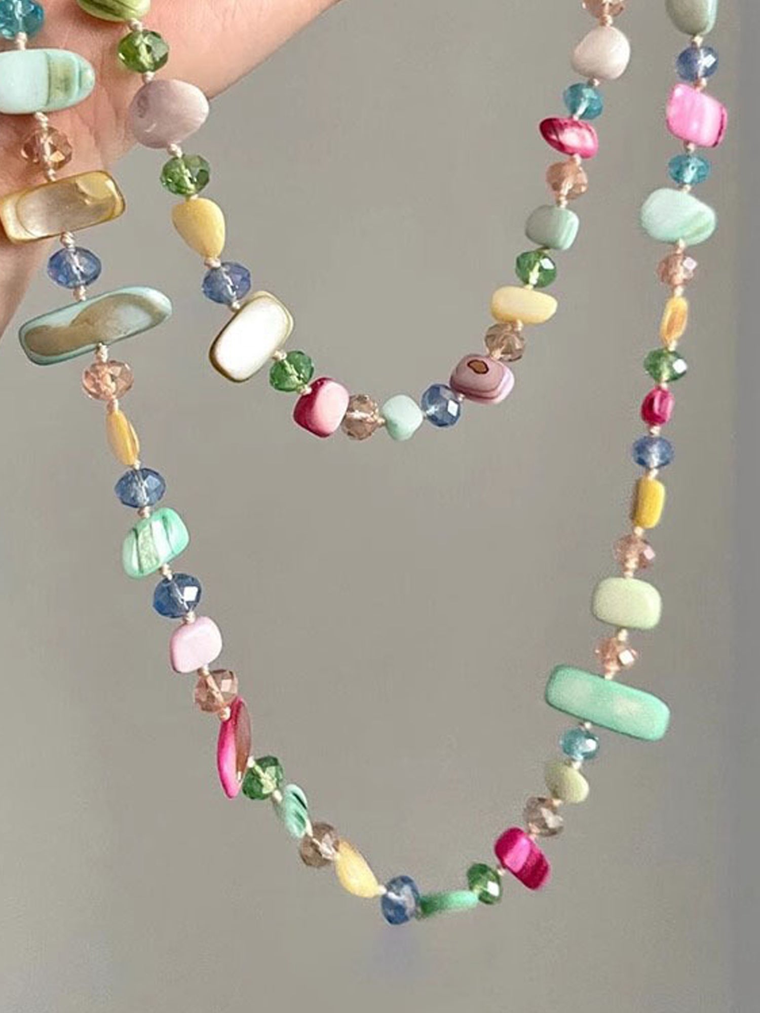 Bohemian Colorful Mixed-Shape Beaded Necklaces NE017