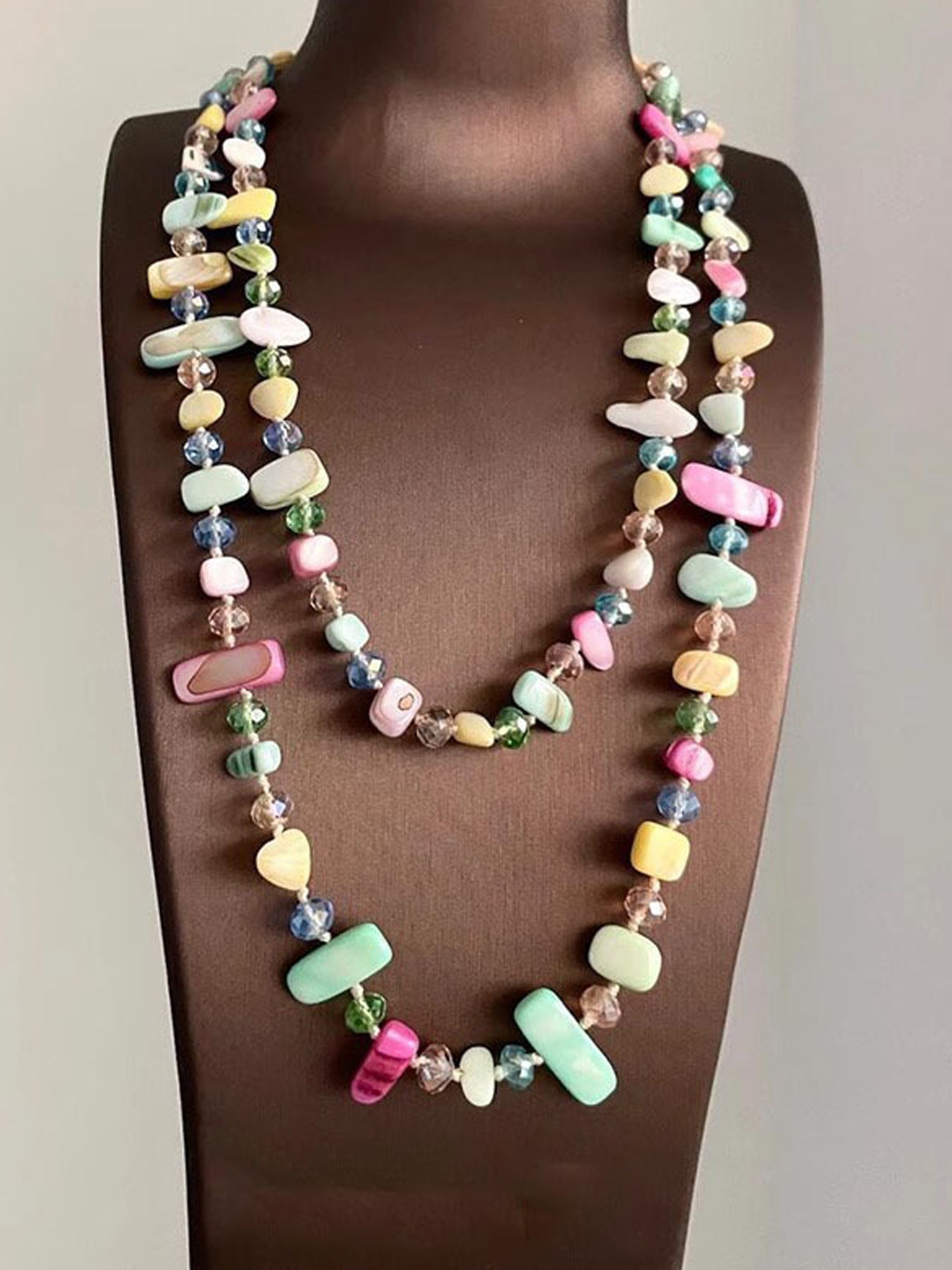 Bohemian Colorful Mixed-Shape Beaded Necklaces NE017