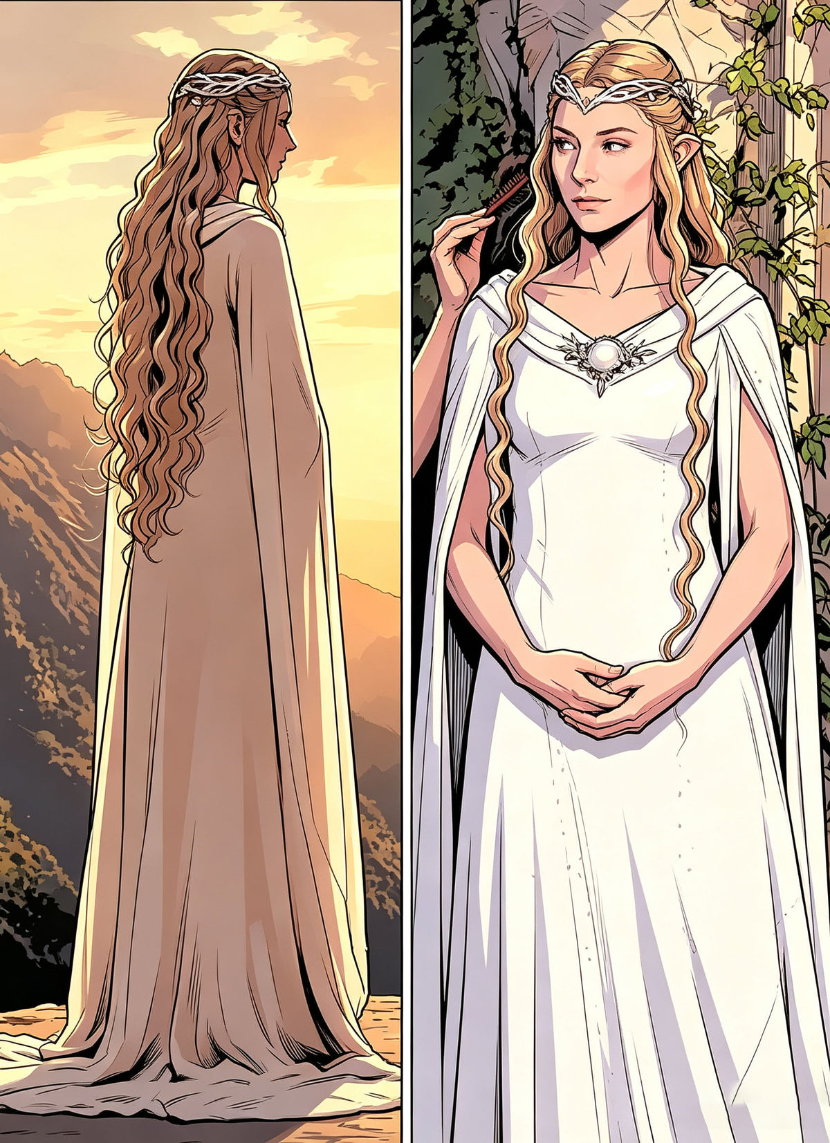 The Lord of the Rings Galadriel Cosplay Costume OPC016