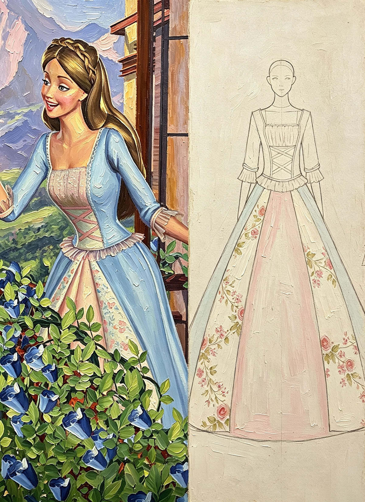 Barbie as the Princess and the Pauper Princess Erika Cosplay Costume OPC018