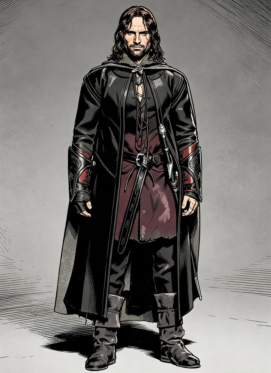 The Lord of the Rings Aragorn Cosplay Costume OPC052