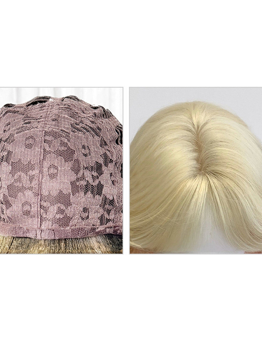 13" Blonde Pink Ombre Wavy Fashion Synthetic Hair Wig QS012