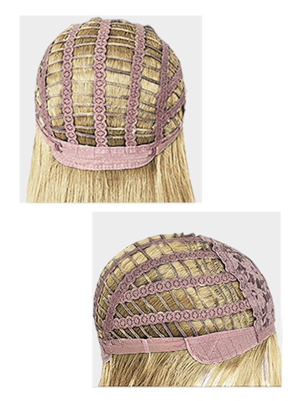 13" Blonde Pink Ombre Wavy Fashion Synthetic Hair Wig QS012