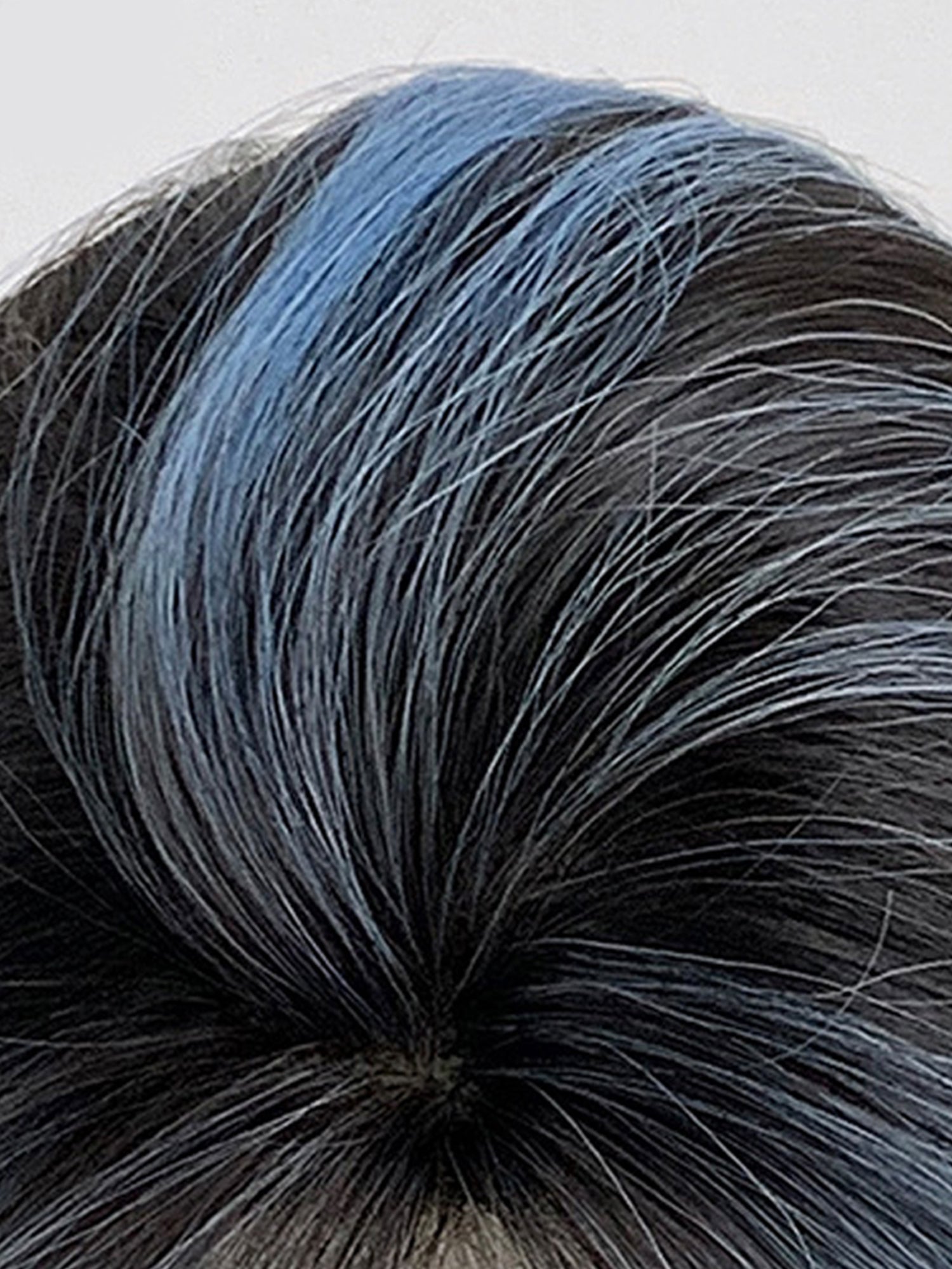 28" Brunette Mixed Blue Wavy Fashion Synthetic Hair Wig QS014