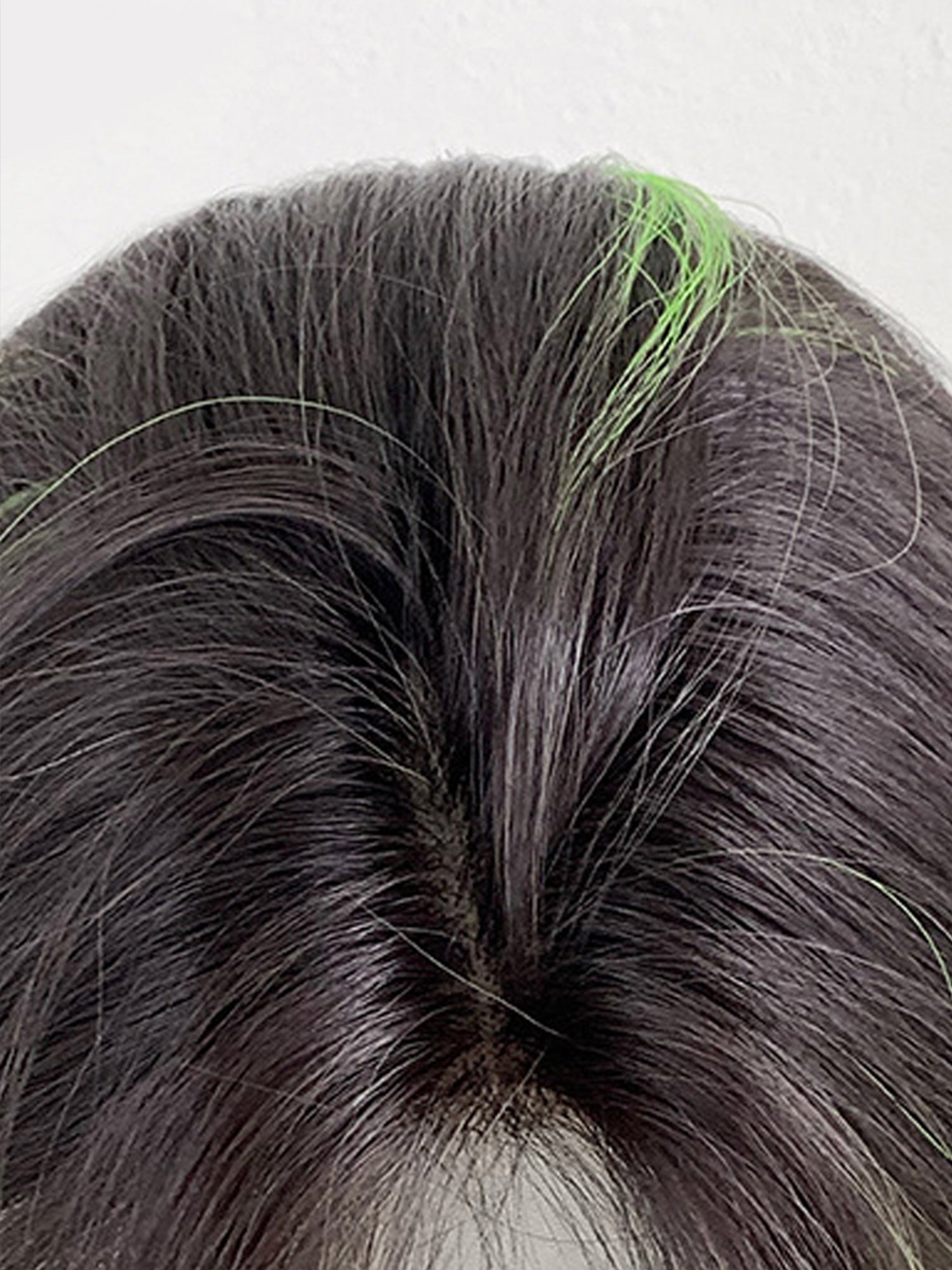 24" Brunette Mixed Light Green Wavy Fashion Synthetic Hair Wig QS015