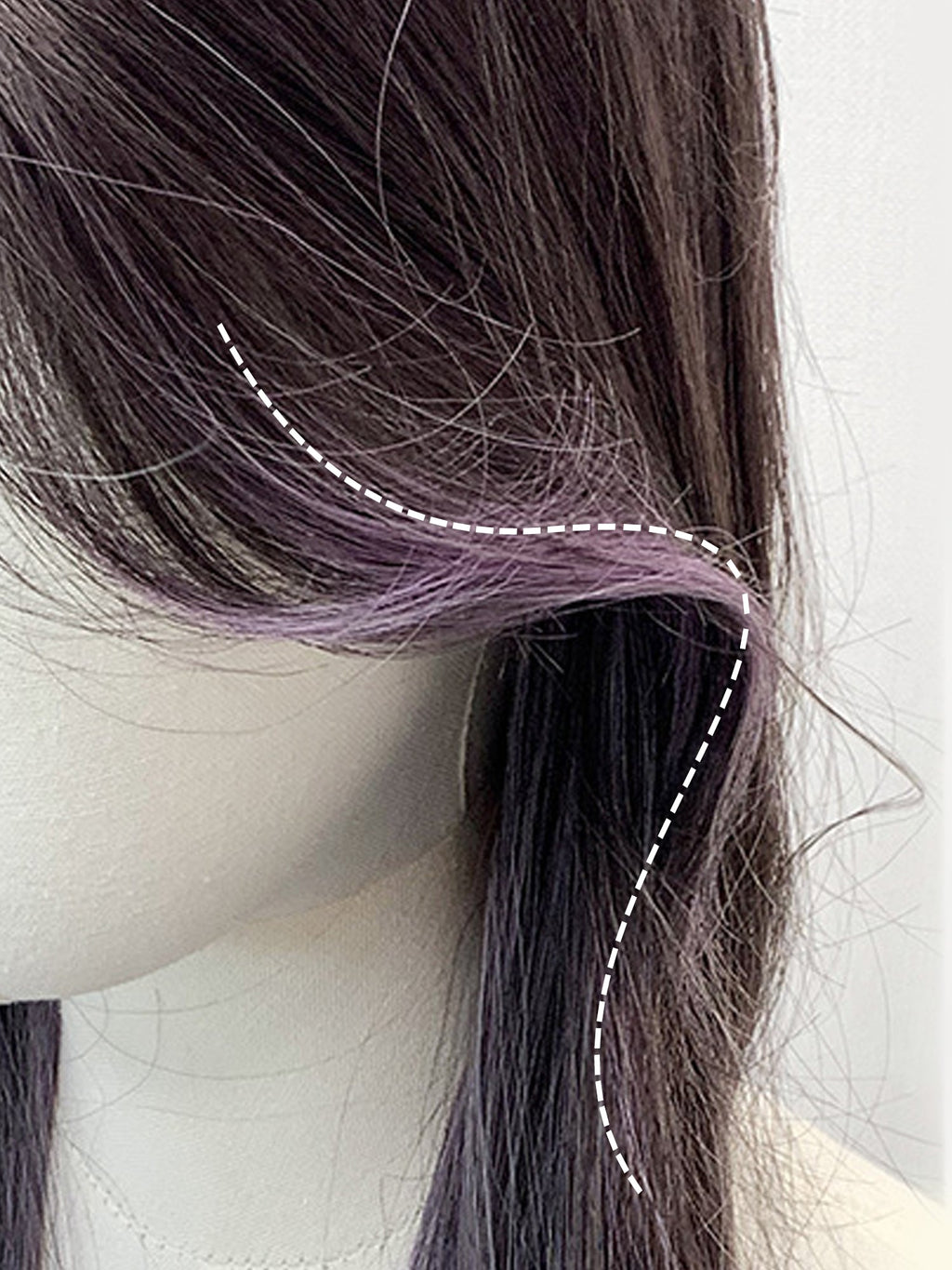 28" Balayage Mixed Purple Wavy Fashion Synthetic Hair Wig QS016