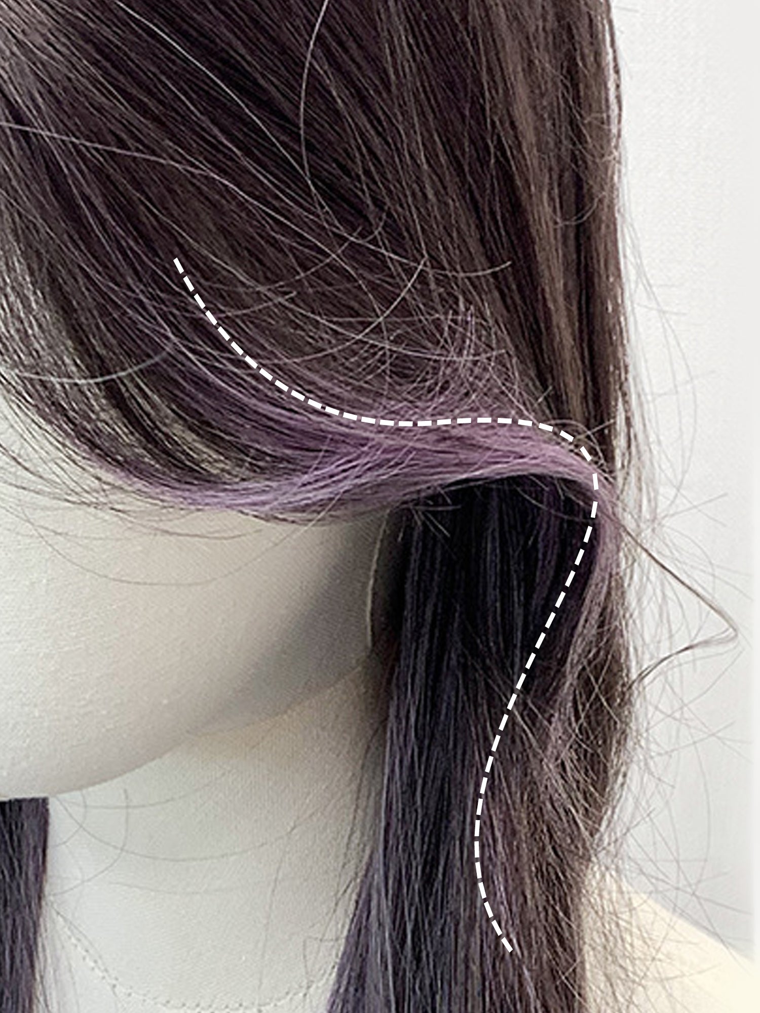 28" Balayage Mixed Purple Wavy Fashion Synthetic Hair Wig QS016