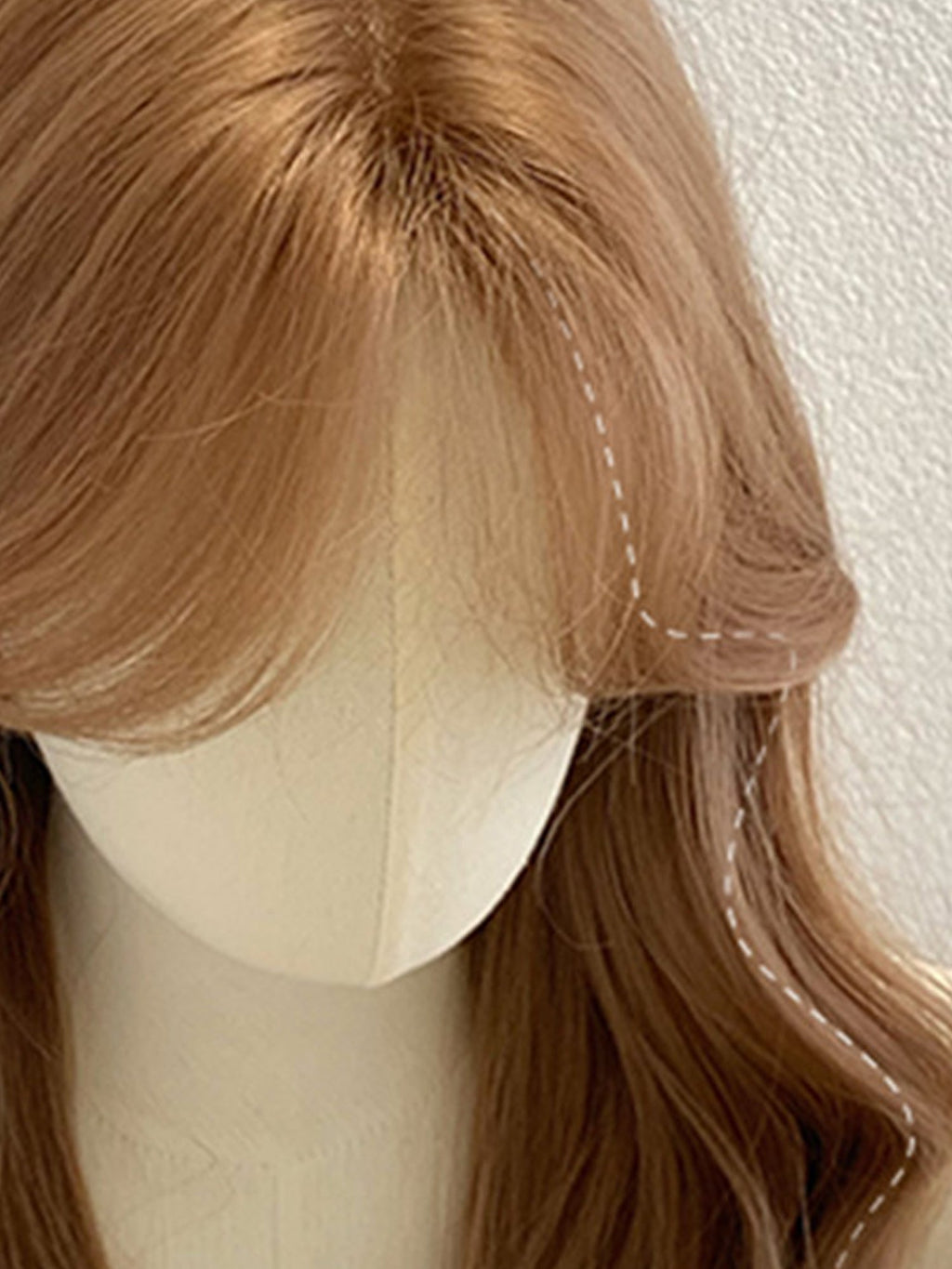 28" Caramel Brown Wavy Fashion Synthetic Hair Wig QS020