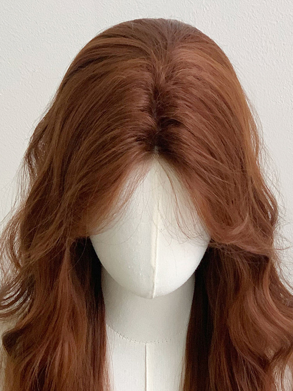 28" Chestnut Brown Wavy Fashion Synthetic Hair Wig QS022