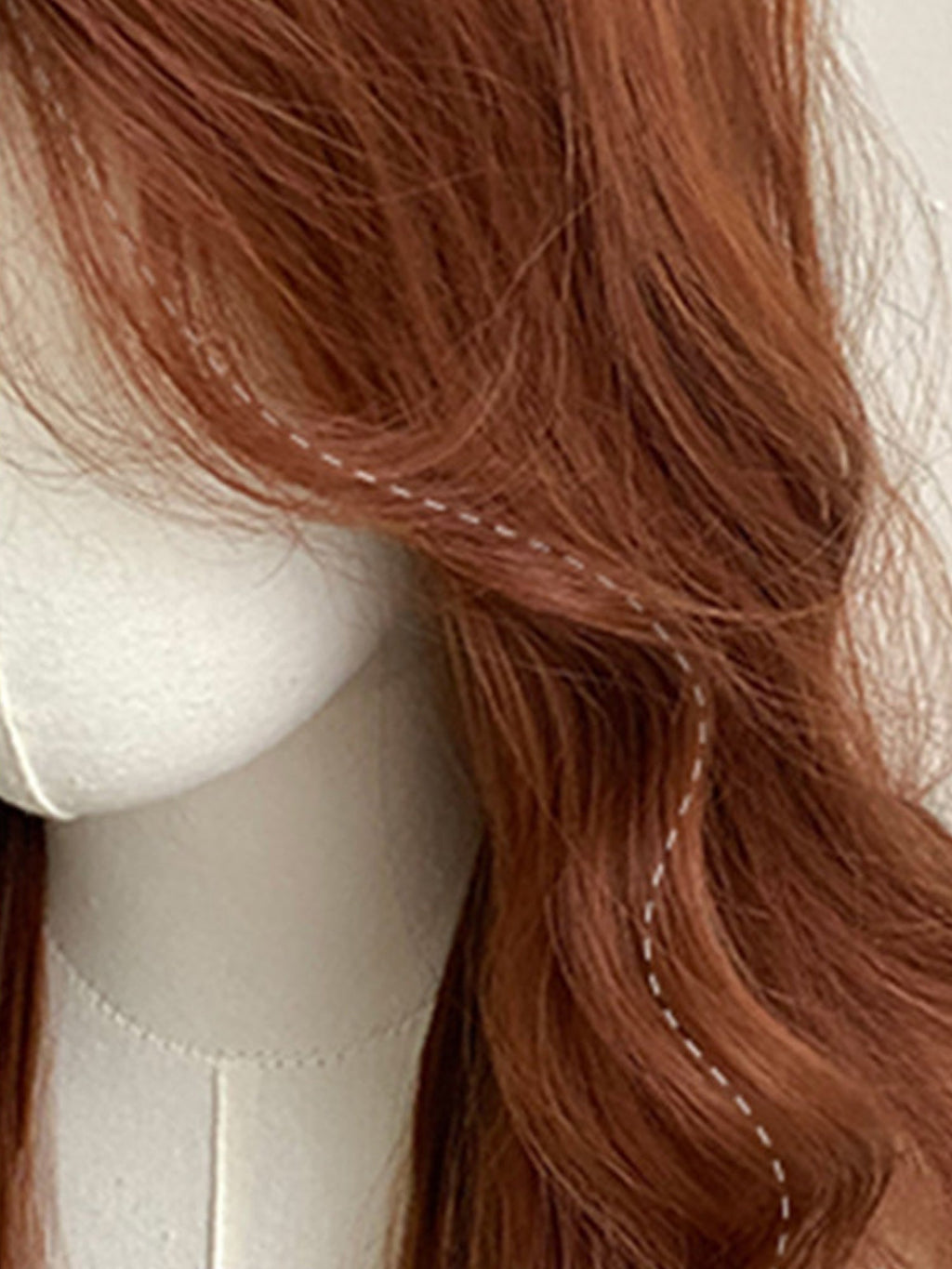 28" Chestnut Brown Wavy Fashion Synthetic Hair Wig QS022