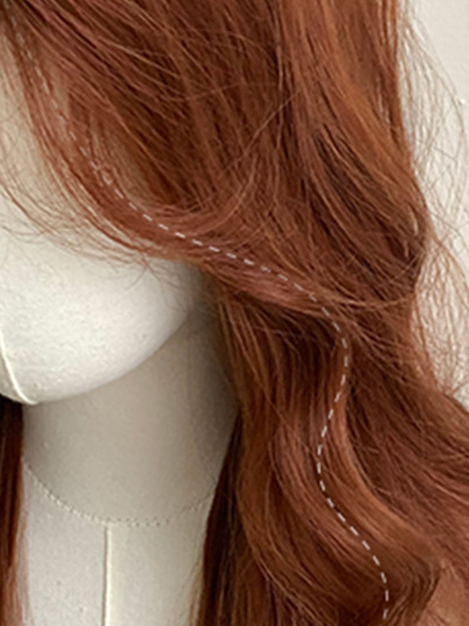 28" Chestnut Brown Wavy Fashion Synthetic Hair Wig QS022