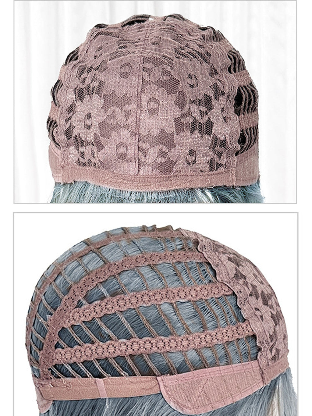 26" Pastel Blue Straight Fashion Synthetic Hair Wig QS026