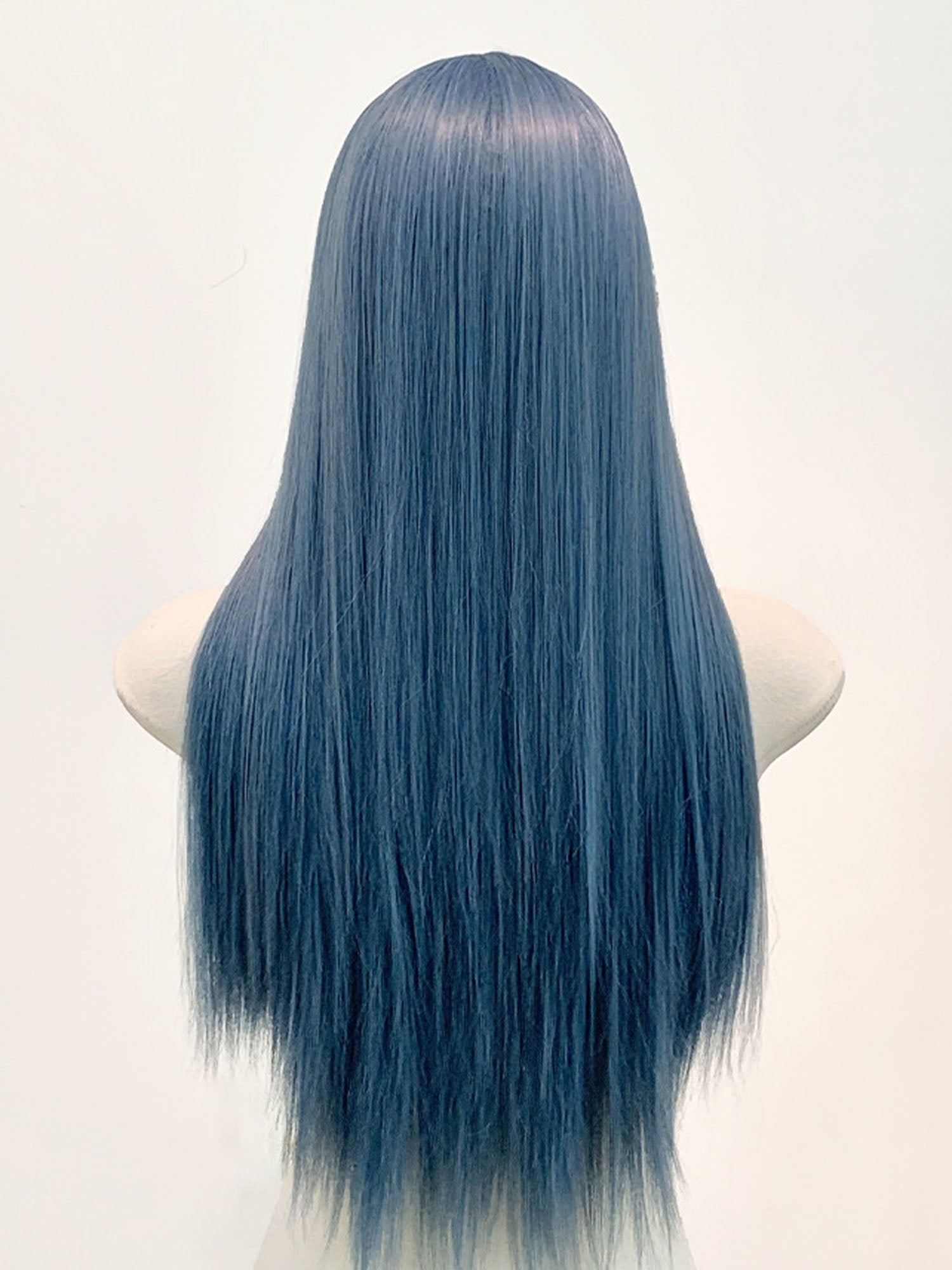 26" Blue Straight Fashion Synthetic Hair Wig QS027